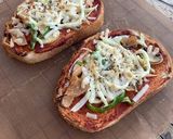 A picture of step 5 of Plant-Based Pizza Toast.