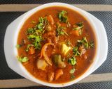 A picture of step 6 of Red gravy punjabi premix.