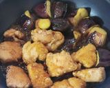 A picture of step 5 of Sweet and Savory Teriyaki Chicken Breast with Eggplant.