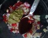 A picture of step 3 of Makhana Bhel.