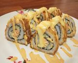 Foto langkah ke 8 dari resep Sushi Goreng Isi Salmon.