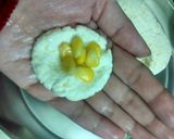 A picture of step 5 of Golden balls in green gravy.