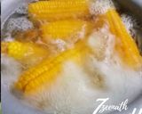 A picture of step 1 of Butter Corn/Bhutta.
