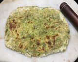 A picture of step 8 of Palak-Cheese square paratha.