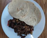 Foto del paso 5 de la receta: Tacos de carne con calabaza (578 kcal)