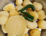 A picture of step 1 of Aloo Chop.