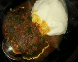 A picture of step 5 of Eforiro and poundo yam.