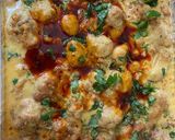 A picture of step 16 of Pakora KadhiPakora Kadhi is a tangy yogurt base curry which has deep fried pakoda (fritters).