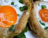 A picture of step 7 of Baked egg with potato 🥔 and boil egg 🥚🥚.