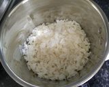 A picture of step 1 of Rice chilla.