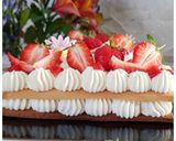 Une image de l'étape 4 de Number cake vanille & fraises.
