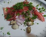 A picture of step 3 of Tomato salad dhaba style.