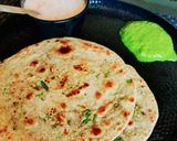 A picture of step 4 of Foxtail Millets peanut Rotla with mayo Sauce and green chutney.