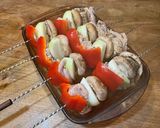 A picture of step 8 of Greek-Style Skewers (Souvlaki) & Tzatziki.