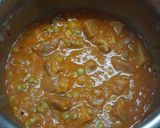 A picture of step 5 of Green Tuvar purple yams sabji.
