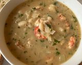 A picture of step 4 of Lemony Shrimp and Bean Stew.