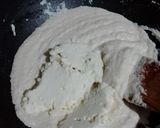 A picture of step 1 of Badam paneer sandesh.
