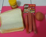 Foto langkah ke 1 dari resep Roti tawar isi sosis 😁😍😘.