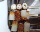 A picture of step 1 of Chikuwa Cheese Skewers.