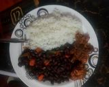 A picture of step 6 of Black beans stew, beef fry with rice #authormarathon.