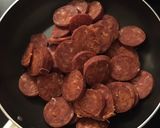 A picture of step 3 of Chorizo and Spinach Creamy Pasta.