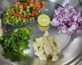 A picture of step 1 of Red Rice Kanda Batata Poha.