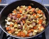 Une image de l'étape 17 de Soupe de carottes, panais et navets au lard.