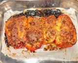 A picture of step 7 of Oven-Baked Stuffed Peppers with Textured Soy.