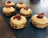 A picture of step 3 of Whole Wheat Crostini with Hummus.