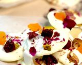 A picture of step 3 of 《Five-Star Afternoon Tea Treats at Home》- Francis's Home Health Management Station- Stop 43- Sweet Borderless Chocolate Coins. Rose Pistachio White Chocolate and Earl Grey Nut Dark Chocolate Flavors (Thanksgiving Edition).