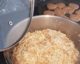 Une image de l'étape 10 de 12• Aubergine farcie à l'agneau- Riz pilaf+Recette boulette 0 gâchis.