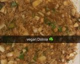 A picture of step 2 of Iraqi vegetarian Dolma.