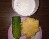 Foto langkah ke 1 dari resep Smoothie Nanas Mentimun Untuk Kecantikan Wanita.