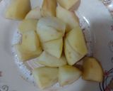 A picture of step 1 of Apple with jaggery murabba.