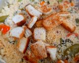 A picture of step 12 of Vegetable Brinji rice.
