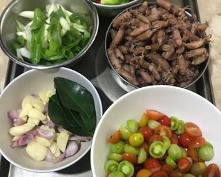 Tumis cumi cendol - Step 1