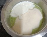 A picture of step 3 of Moong Bean Dhokla.