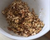 A picture of step 3 of Rhubarb and almond bircher muesli.