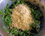 A picture of step 1 of Methi na gota / Methi pakoda.