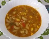 A picture of step 6 of Macaroni soup.