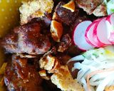 Gemüse - Reis - Bowl mit karamellisiertem Schweinebraten Rezeptschritt 8 Foto