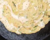 A picture of step 4 of Stuffed Besan Chilla with veggies.