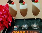 A picture of step 7 of CHOCOLATE and vanilla Panna Cotta.