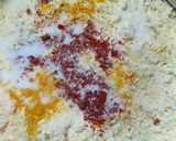 A picture of step 1 of Besan Sev Kadhi.