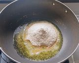 A picture of step 1 of Wheat Flour halwa with jaggery.