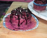 A picture of step 9 of Beetroot red velvet cup cakes.