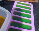 A picture of step 2 of Tri colour delight.