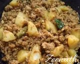 A picture of step 2 of Hyderabadi Aaloo Kheema.