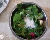 A picture of step 1 of Apple dhaniya chutney.