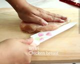 รูปขั้นตอนการทำที่ 1 ของ ไก่กอดองเบลอ Chicken Cordon Bleu